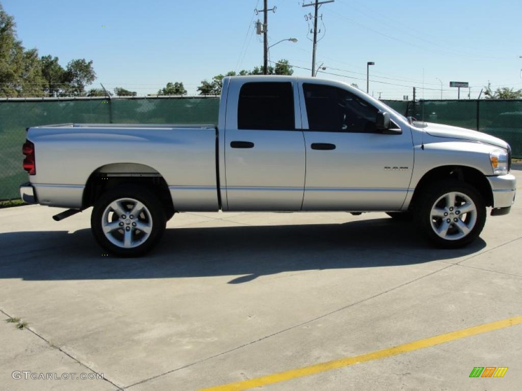 2008 Ram 1500 Lone Star Edition Quad Cab 4x4 - Bright Silver Metallic / Medium Slate Gray photo #2