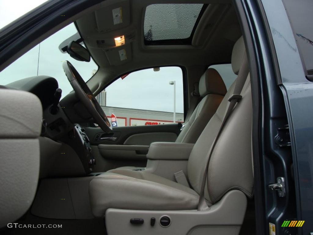 2009 Silverado 1500 LTZ Crew Cab 4x4 - Blue Granite Metallic / Light Titanium photo #8