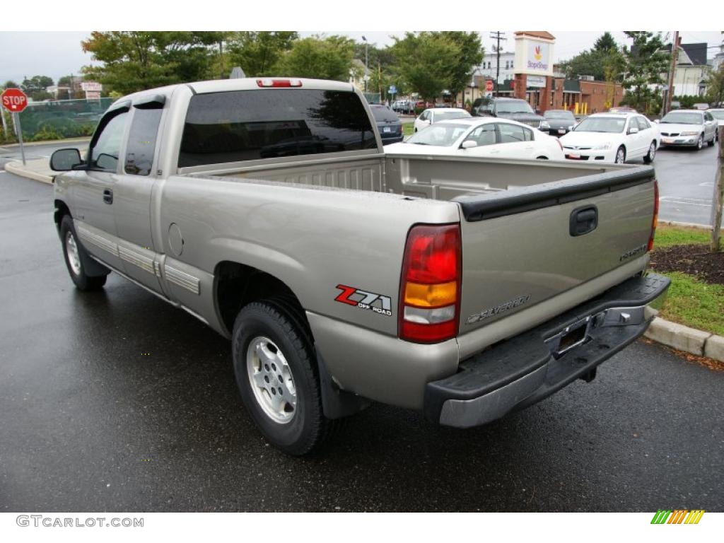 2001 Silverado 1500 LS Extended Cab 4x4 - Light Pewter Metallic / Graphite photo #7