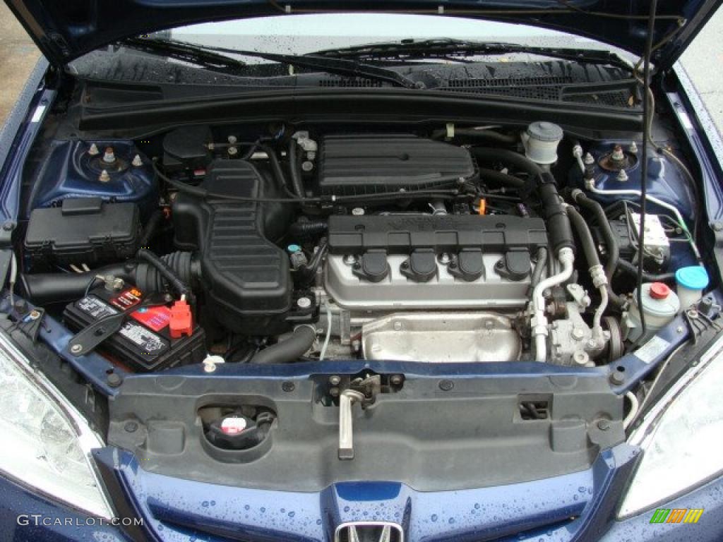 2005 Honda Civic EX Sedan 1.7L SOHC 16V VTEC 4 Cylinder Engine Photo #37583800