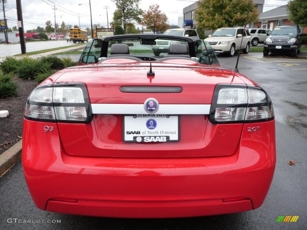 2010 9-3 2.0T Convertible - Laser Red / Black photo #8