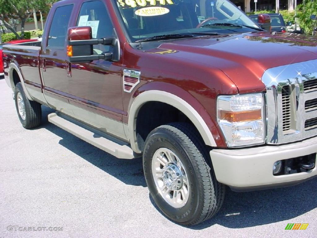 2008 F350 Super Duty King Ranch Crew Cab 4x4 - Dark Copper Metallic / Chaparral Brown photo #2