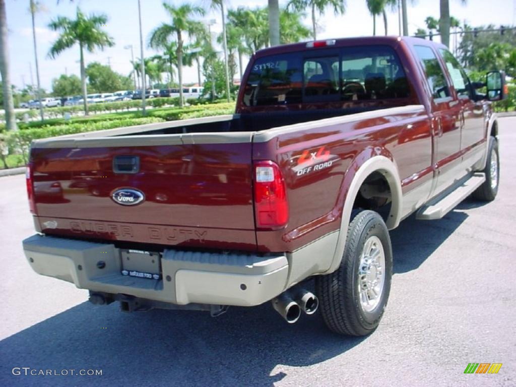 2008 F350 Super Duty King Ranch Crew Cab 4x4 - Dark Copper Metallic / Chaparral Brown photo #6