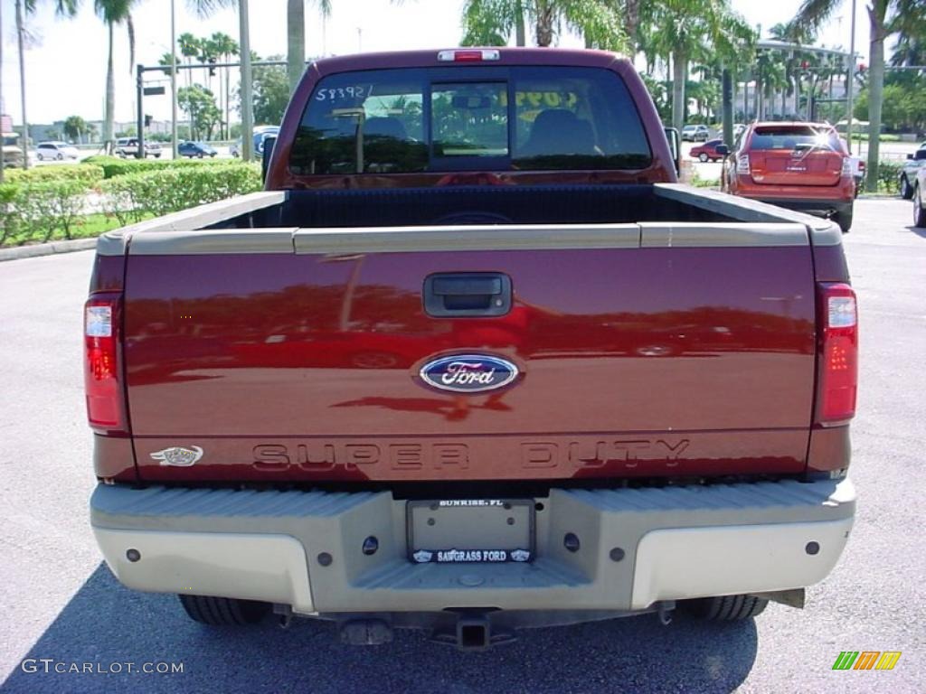 2008 F350 Super Duty King Ranch Crew Cab 4x4 - Dark Copper Metallic / Chaparral Brown photo #7