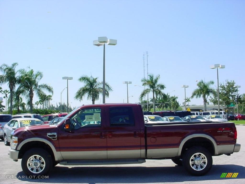 2008 F350 Super Duty King Ranch Crew Cab 4x4 - Dark Copper Metallic / Chaparral Brown photo #12