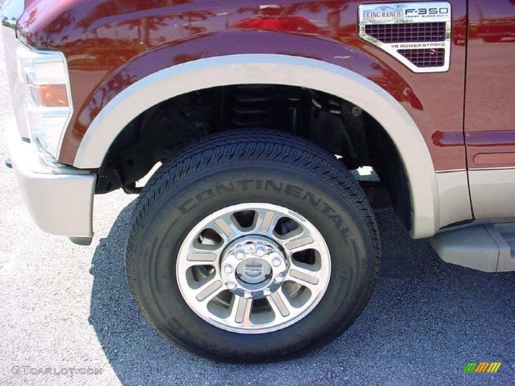 2008 F350 Super Duty King Ranch Crew Cab 4x4 - Dark Copper Metallic / Chaparral Brown photo #14