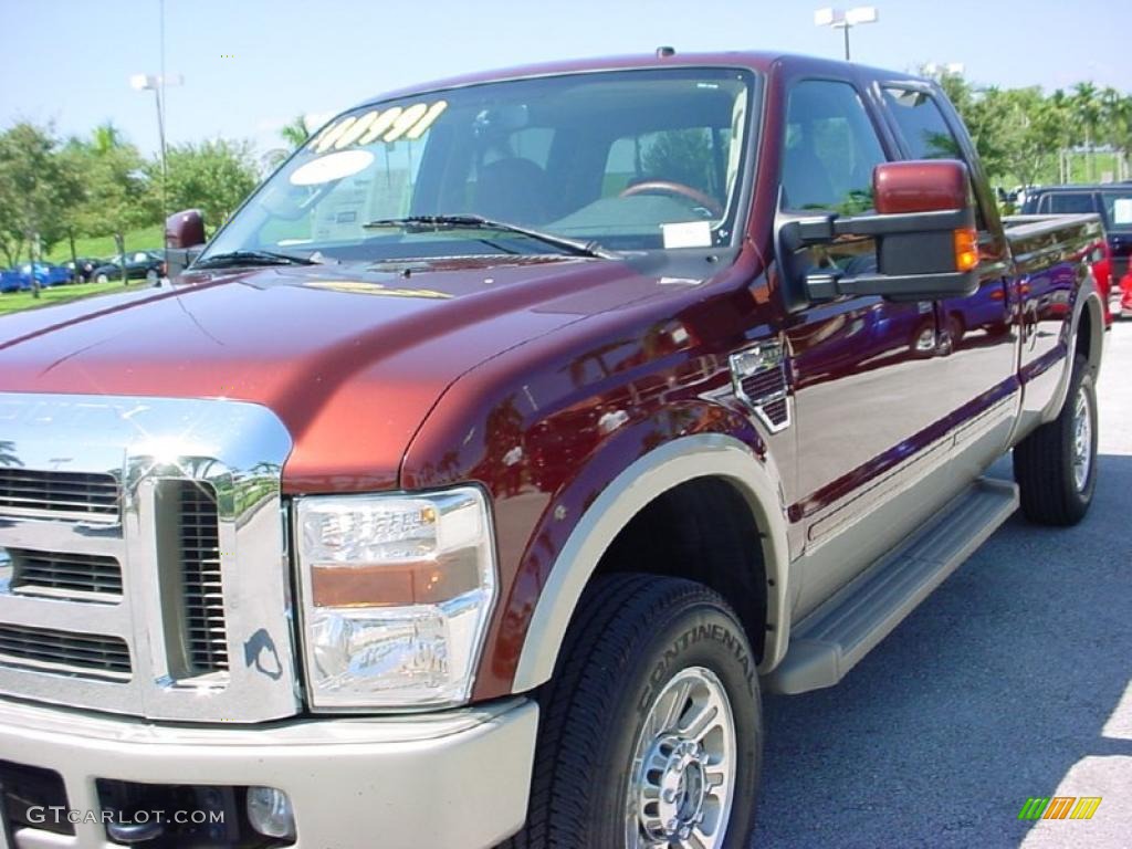 2008 F350 Super Duty King Ranch Crew Cab 4x4 - Dark Copper Metallic / Chaparral Brown photo #15