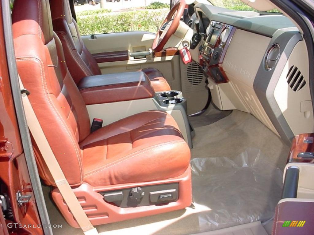 2008 F350 Super Duty King Ranch Crew Cab 4x4 - Dark Copper Metallic / Chaparral Brown photo #22