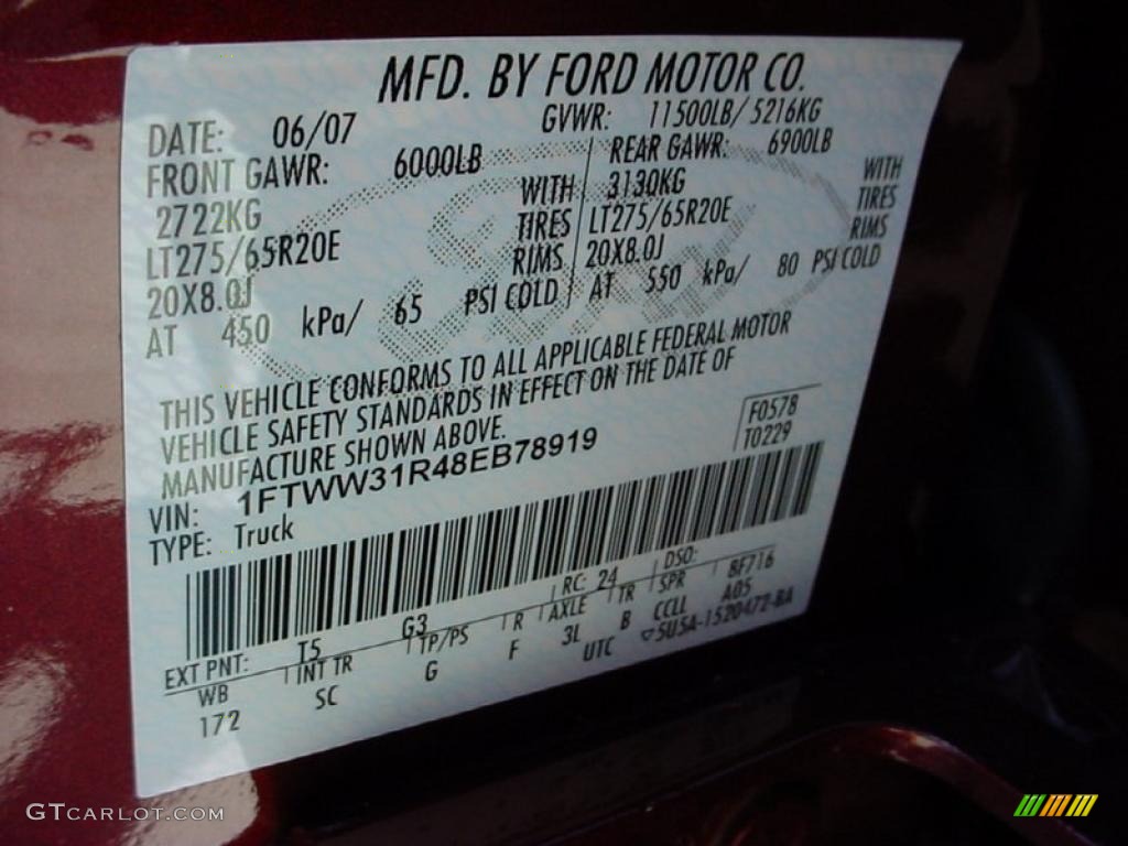 2008 F350 Super Duty King Ranch Crew Cab 4x4 - Dark Copper Metallic / Chaparral Brown photo #33