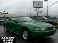 2001 Electric Green Metallic Ford Mustang V6 Convertible  photo #1