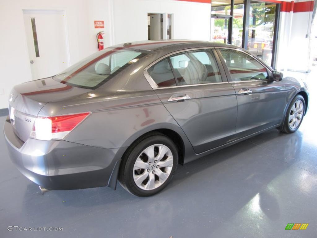 2008 Accord EX-L V6 Sedan - Polished Metal Metallic / Ivory photo #4