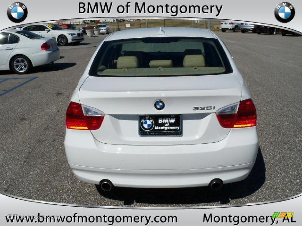 2008 3 Series 335i Sedan - Alpine White / Beige photo #5