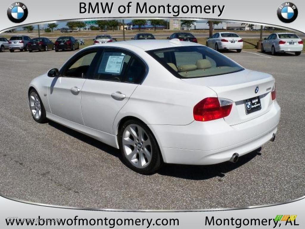 2008 3 Series 335i Sedan - Alpine White / Beige photo #6