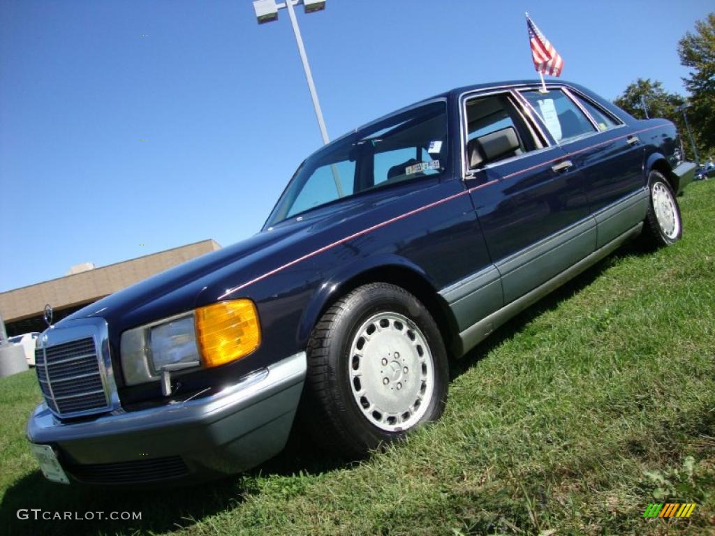 1987 S Class 420 SEL - Midnight Blue / Grey photo #1