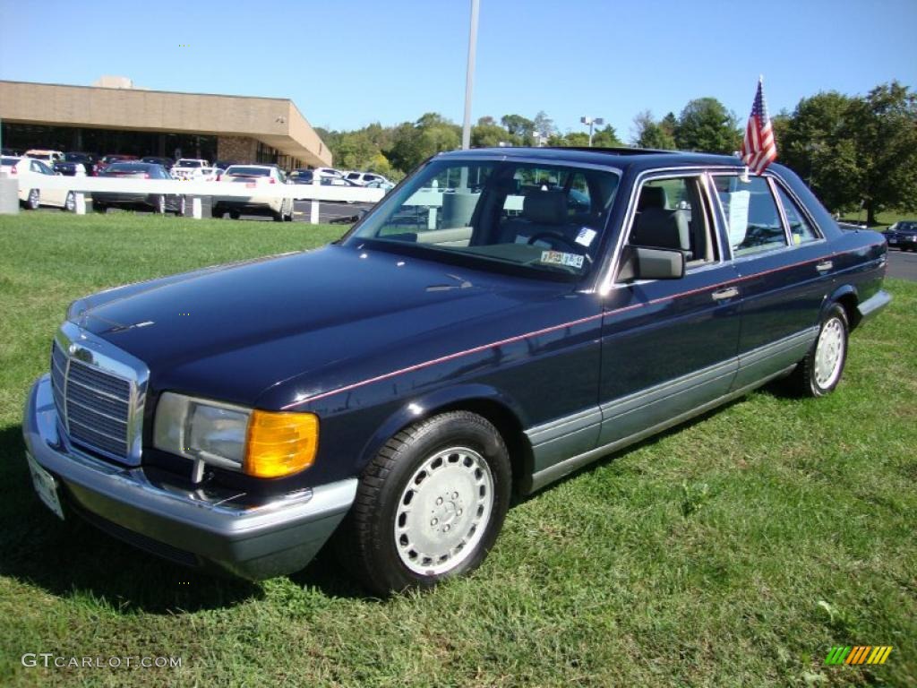 1987 S Class 420 SEL - Midnight Blue / Grey photo #2