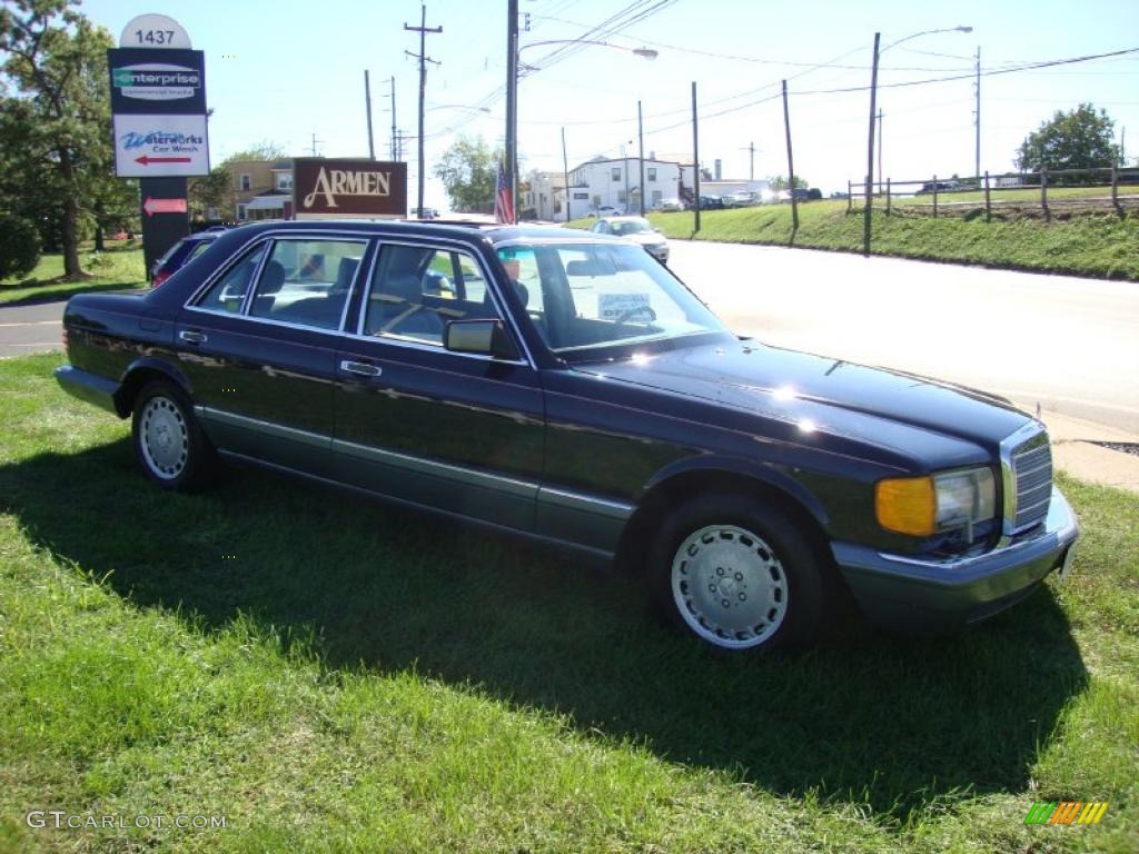 1987 S Class 420 SEL - Midnight Blue / Grey photo #6