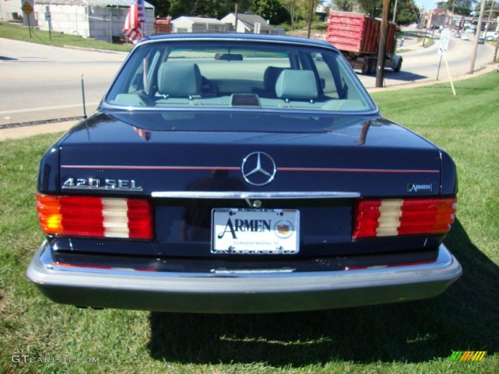 1987 S Class 420 SEL - Midnight Blue / Grey photo #9