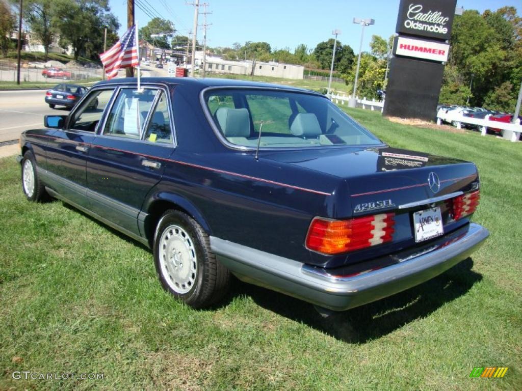 1987 S Class 420 SEL - Midnight Blue / Grey photo #10