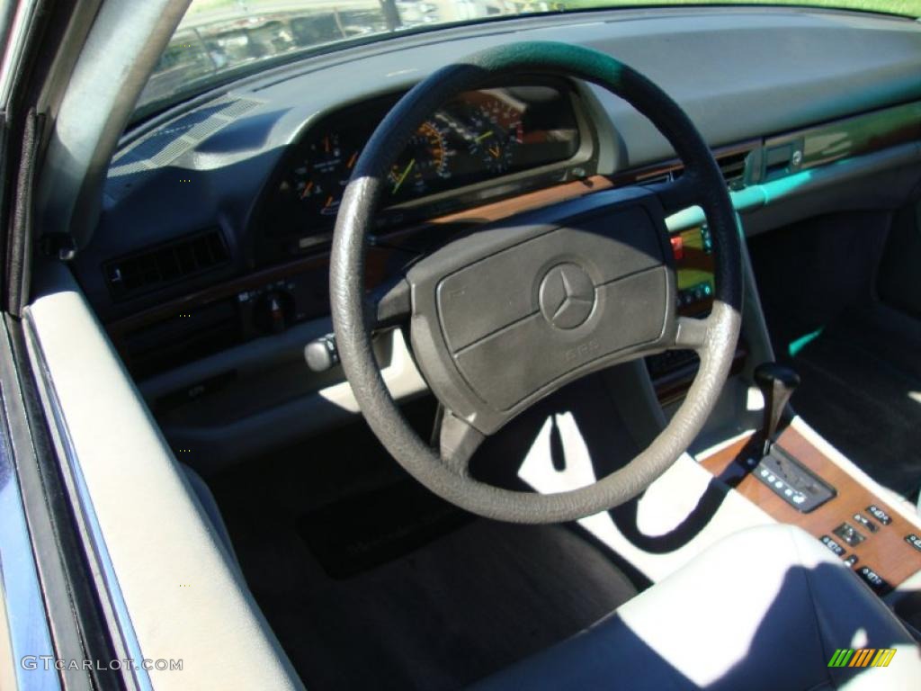 1987 S Class 420 SEL - Midnight Blue / Grey photo #12