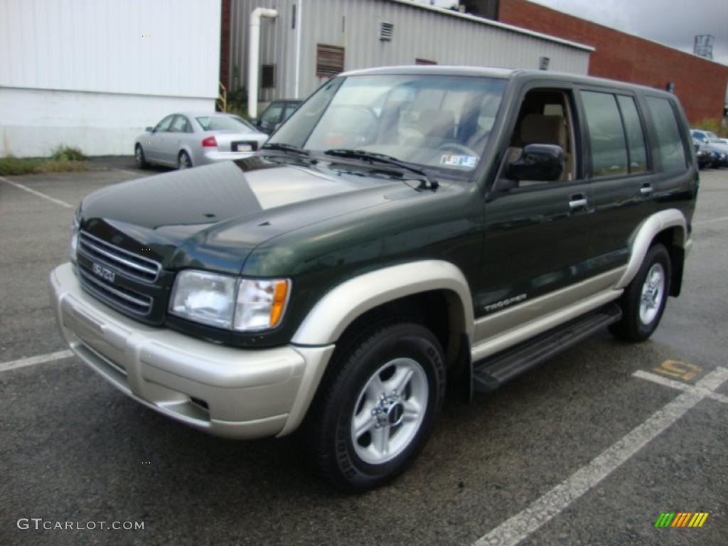2002 Trooper LS 4x4 - Dragon Green Mica / Beige photo #2