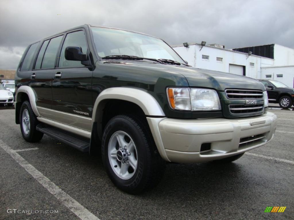2002 Trooper LS 4x4 - Dragon Green Mica / Beige photo #5