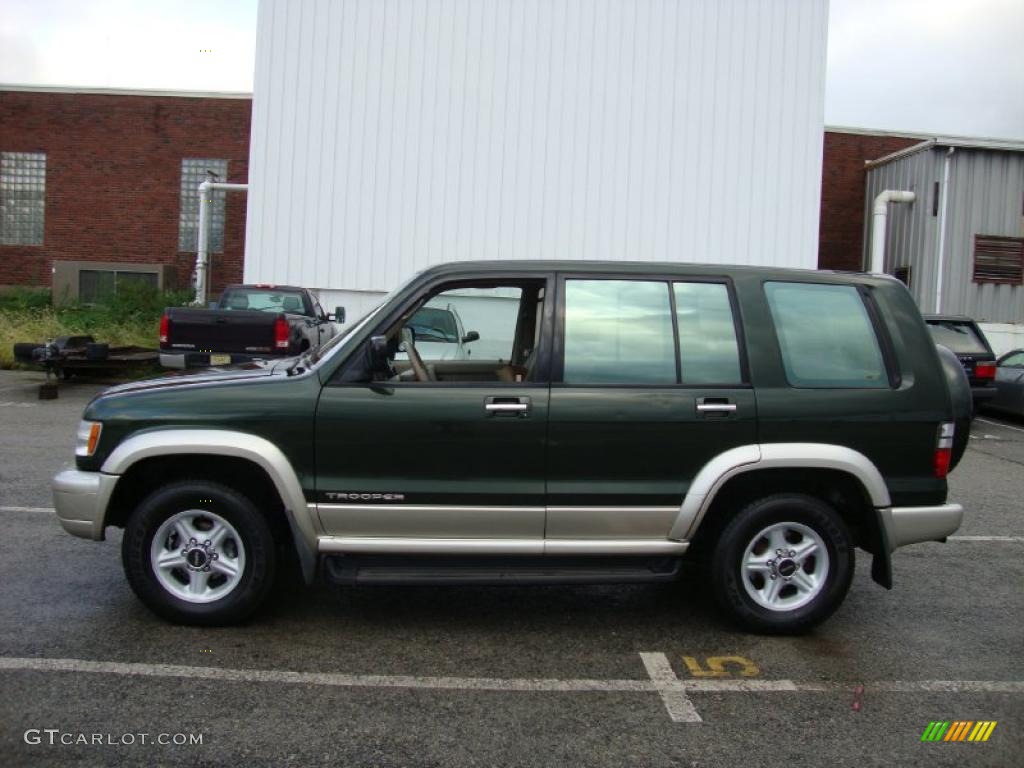 2002 Trooper LS 4x4 - Dragon Green Mica / Beige photo #11