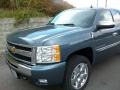 2011 Blue Granite Metallic Chevrolet Silverado 1500 LT Extended Cab 4x4  photo #2