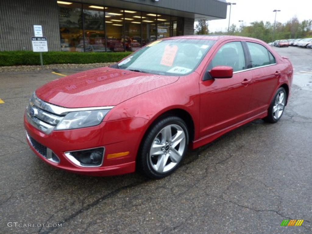 2010 Fusion Sport - Red Candy Metallic / Charcoal Black/Sport Red photo #8