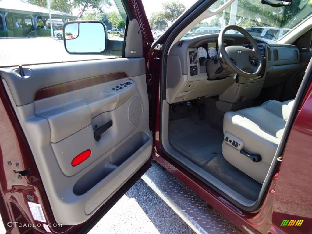 2003 Ram 3500 Laramie Quad Cab Dually - Dark Garnet Red Pearl / Dark Slate Gray photo #4