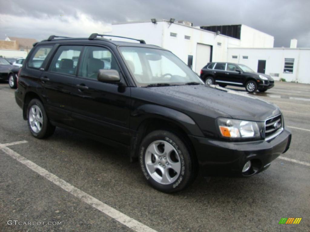 2003 Forester 2.5 XS - Java Black Pearl / Gray photo #6