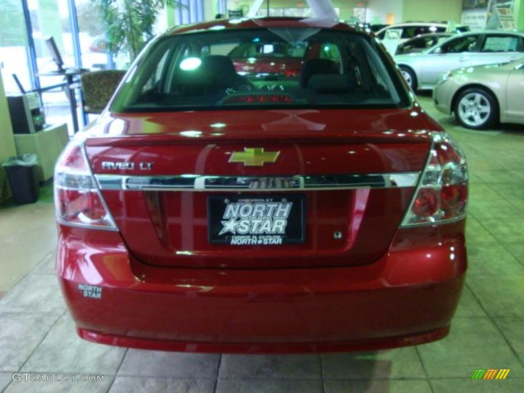 2010 Aveo LT Sedan - Sport Red / Charcoal photo #3