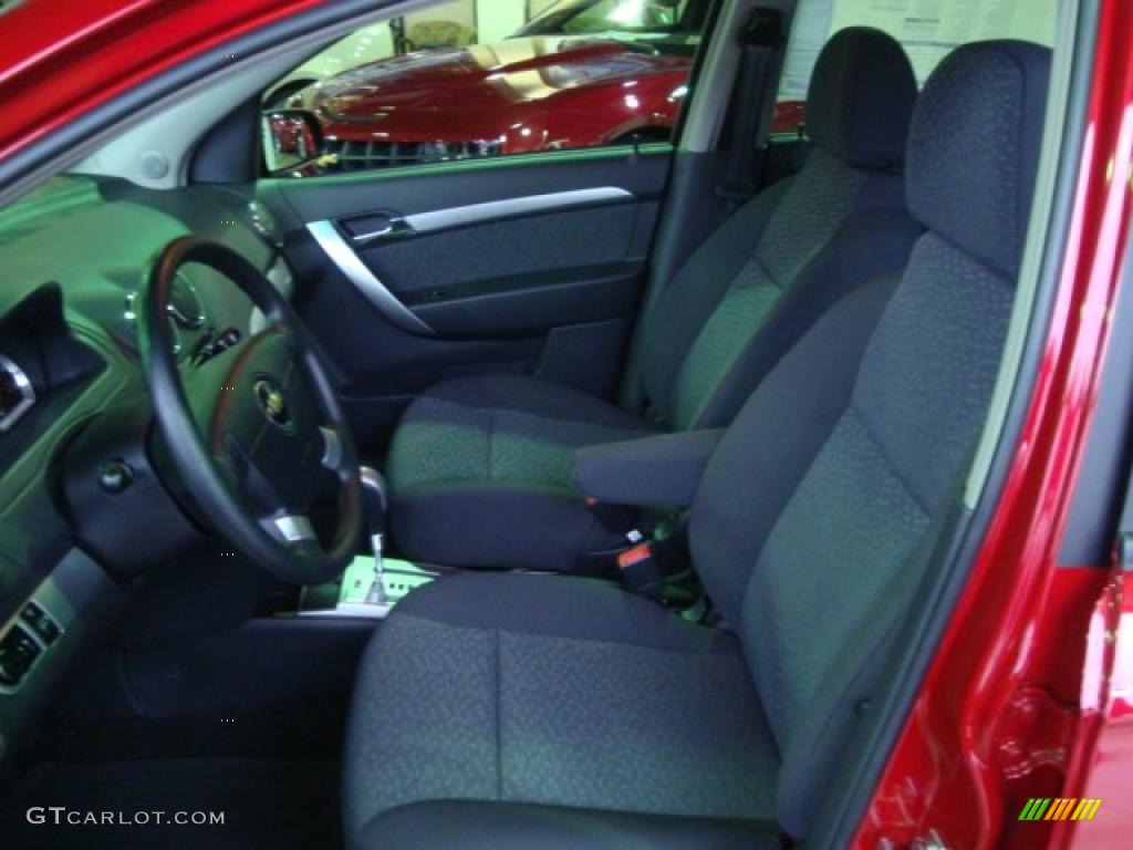2010 Aveo LT Sedan - Sport Red / Charcoal photo #7