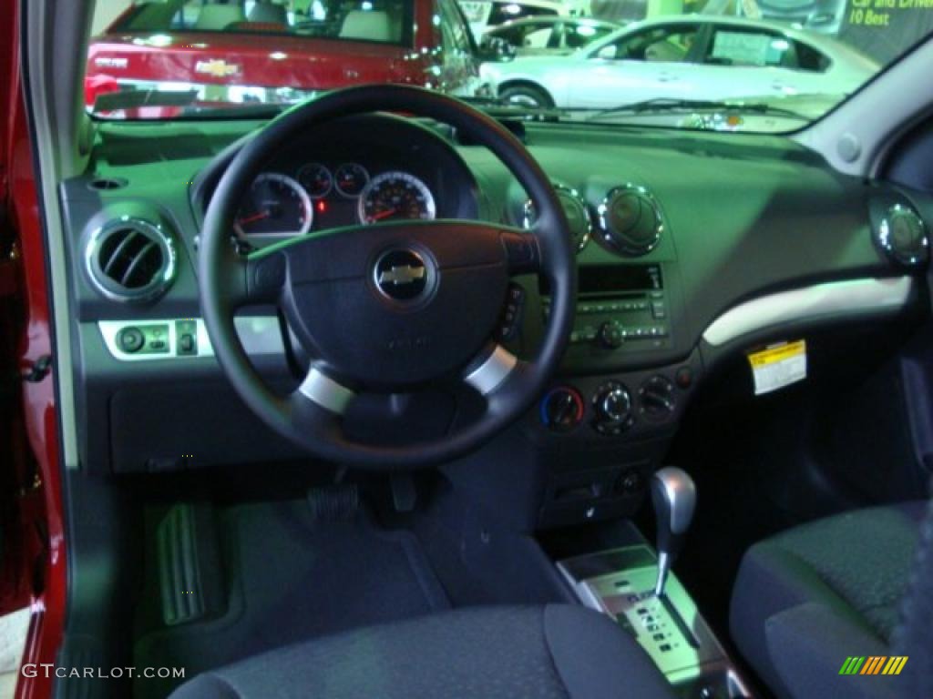 2010 Aveo LT Sedan - Sport Red / Charcoal photo #9