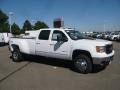 2011 Summit White GMC Sierra 3500HD SLT Crew Cab 4x4 Dually  photo #1