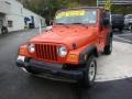 2005 Impact Orange Jeep Wrangler X 4x4  photo #8