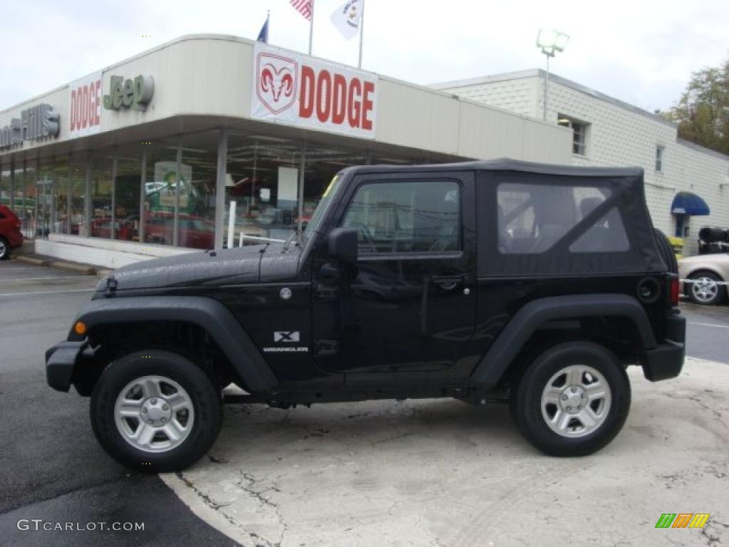 2009 Wrangler X 4x4 - Black / Dark Slate Gray/Medium Slate Gray photo #1