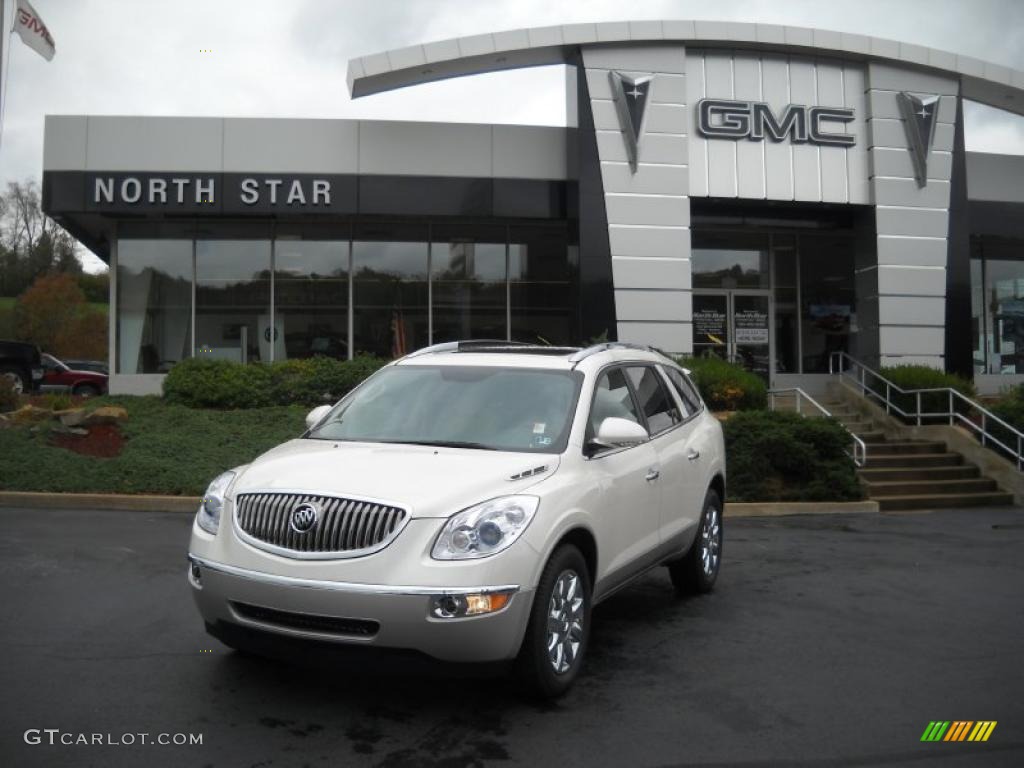 2011 Enclave CXL AWD - White Diamond Tricoat / Cashmere/Cocoa photo #1