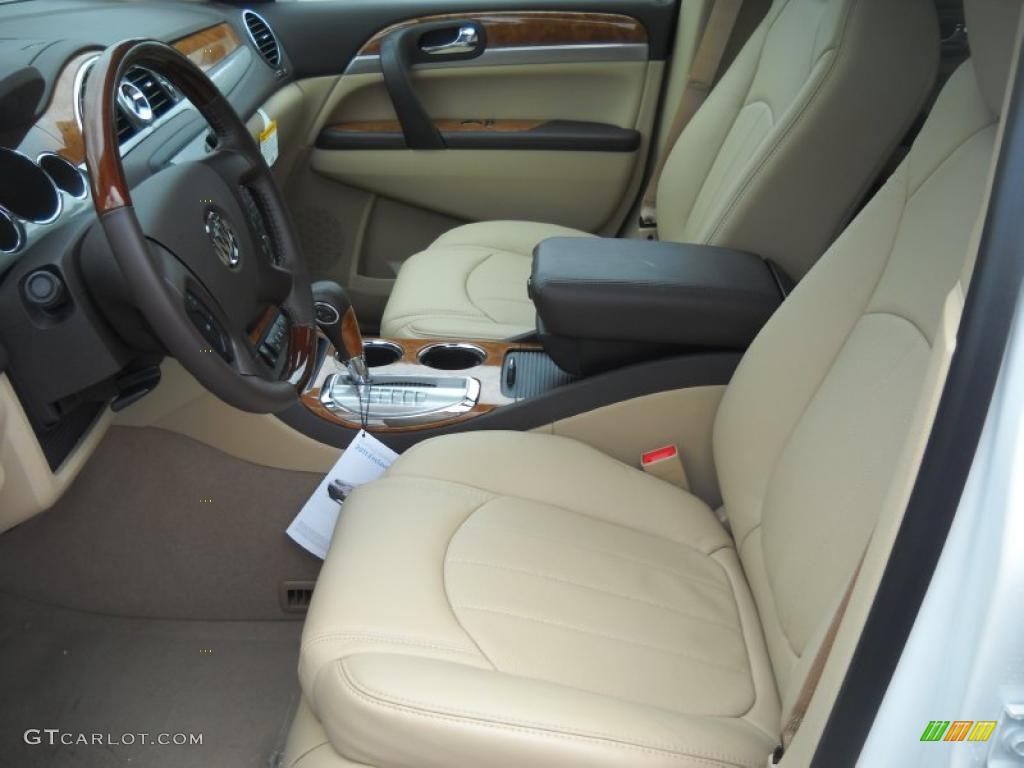 2011 Enclave CXL AWD - White Diamond Tricoat / Cashmere/Cocoa photo #8