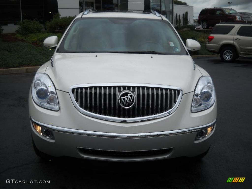 2011 Enclave CXL AWD - White Diamond Tricoat / Cashmere/Cocoa photo #11