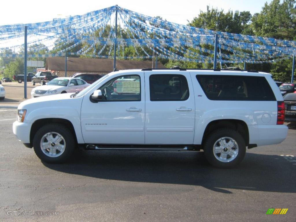 2011 Suburban LT 4x4 - Summit White / Light Cashmere/Dark Cashmere photo #2