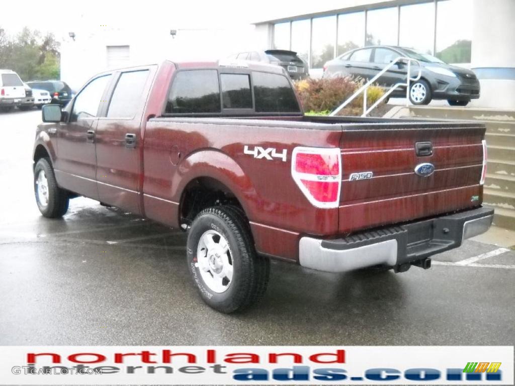 2010 F150 XLT SuperCrew 4x4 - Royal Red Metallic / Medium Stone photo #8