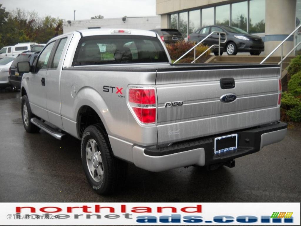 2010 F150 STX SuperCab 4x4 - Ingot Silver Metallic / Medium Stone photo #8