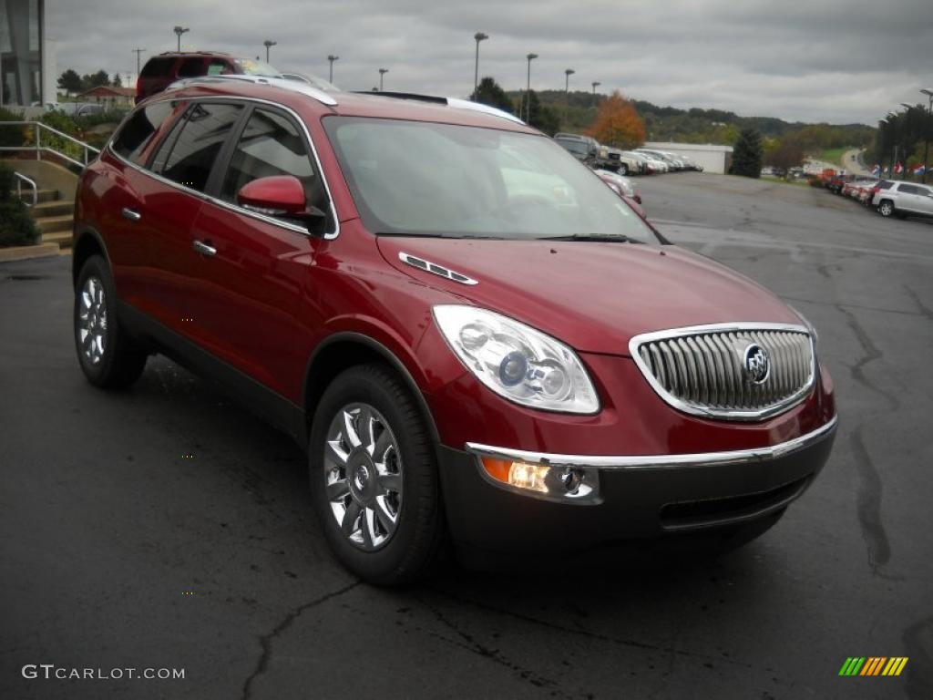 2011 Enclave CXL AWD - Red Jewel Tintcoat / Cashmere/Cocoa photo #2