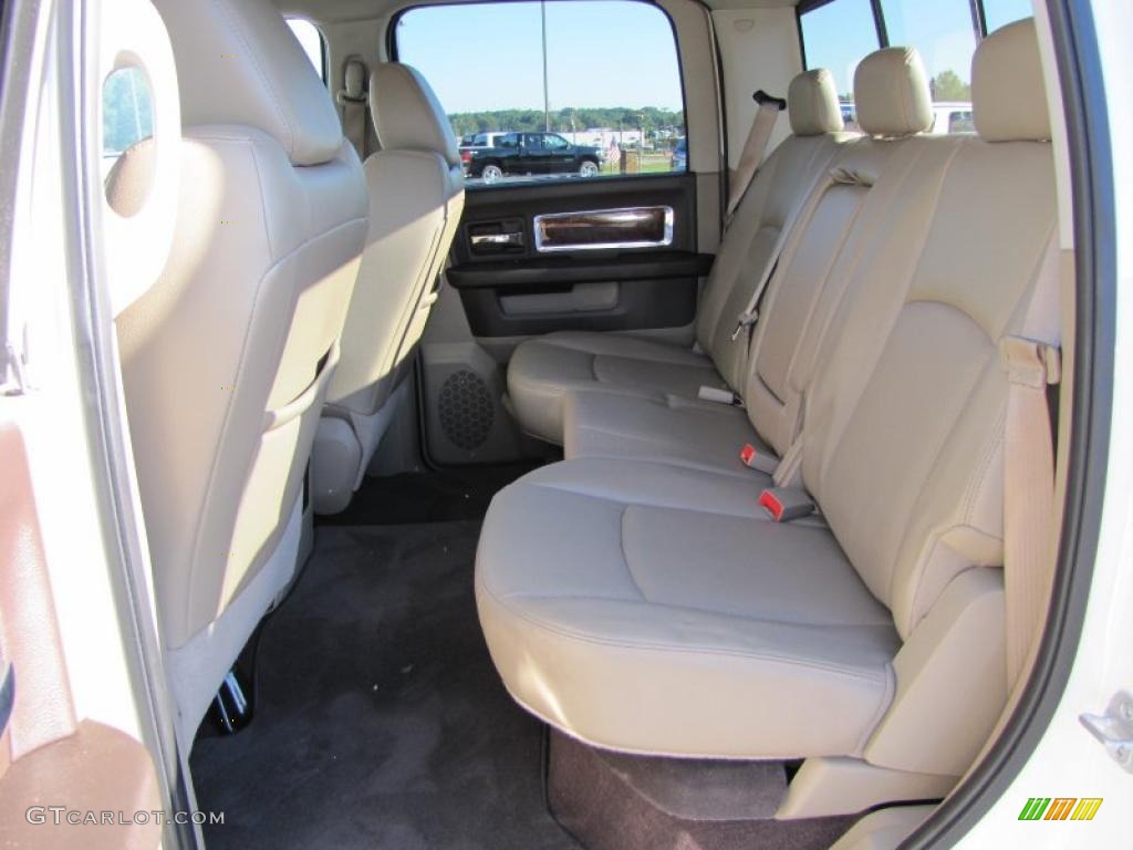 2009 Ram 1500 Laramie Crew Cab 4x4 - Stone White / Light Pebble Beige/Bark Brown photo #14