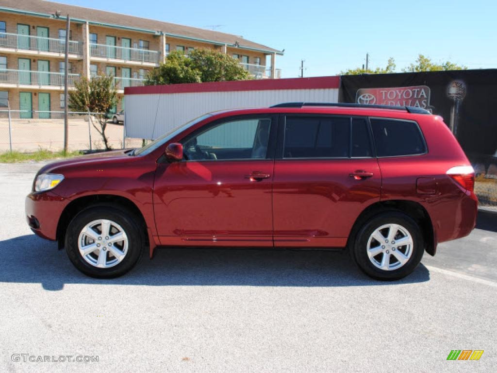 2009 Highlander V6 - Salsa Red Pearl / Sand Beige photo #8