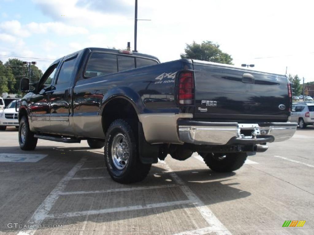 2000 F250 Super Duty Lariat Crew Cab 4x4 - Black / Medium Parchment photo #5