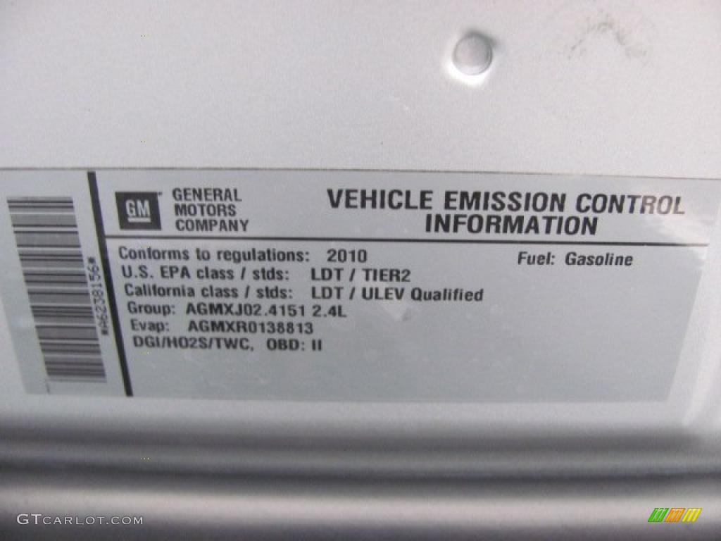 2010 GMC Terrain SLE AWD Info Tag Photo #37626632