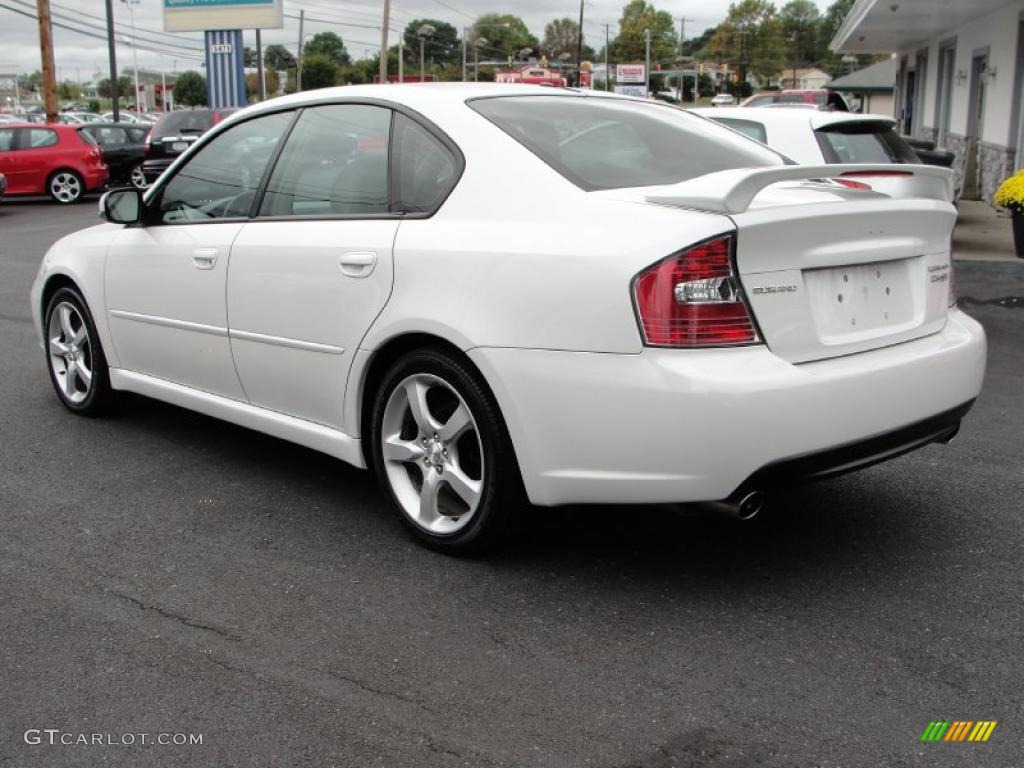 2005 Legacy 2.5 GT Limited Sedan - Satin White Pearl / Taupe photo #4