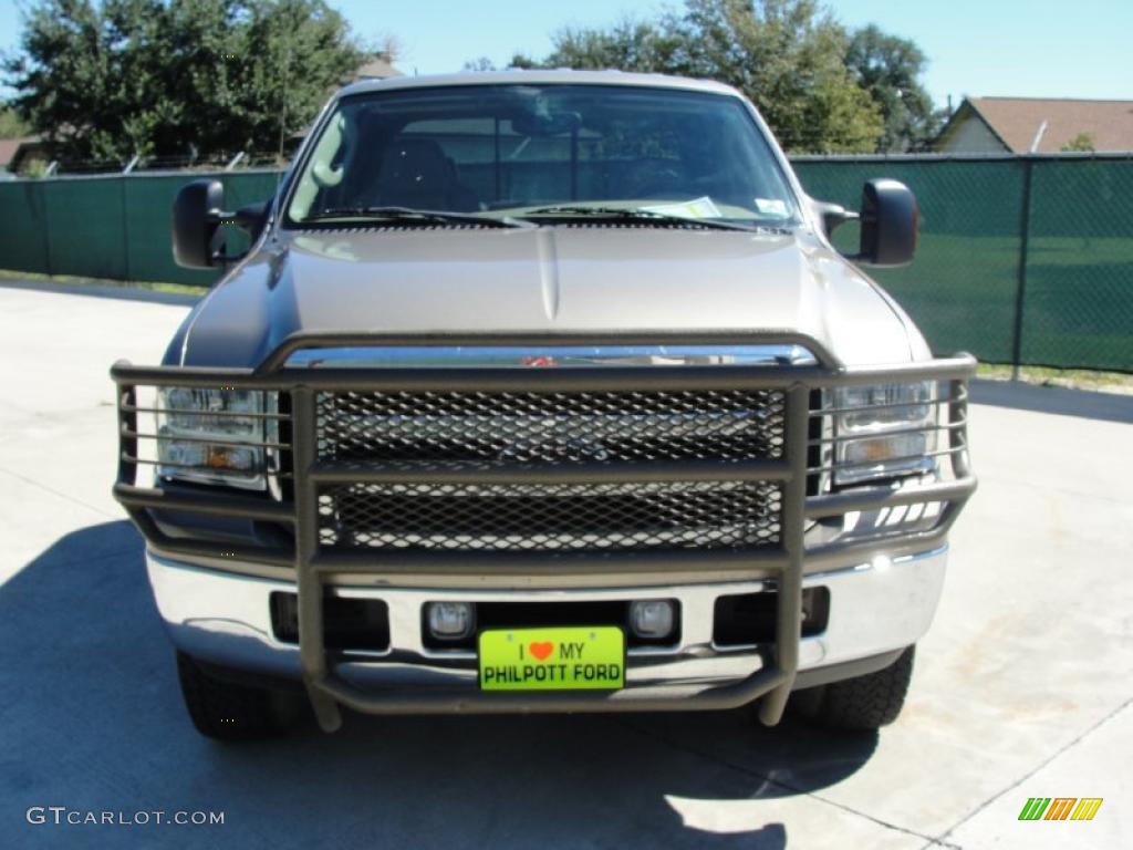 2005 F250 Super Duty FX4 Crew Cab 4x4 - Arizona Beige Metallic / Tan photo #8