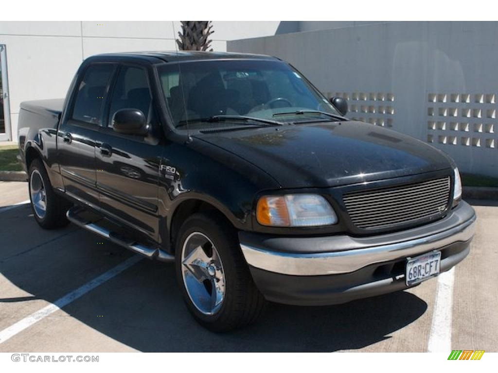 2001 F150 XLT SuperCrew - Black / Dark Graphite photo #19